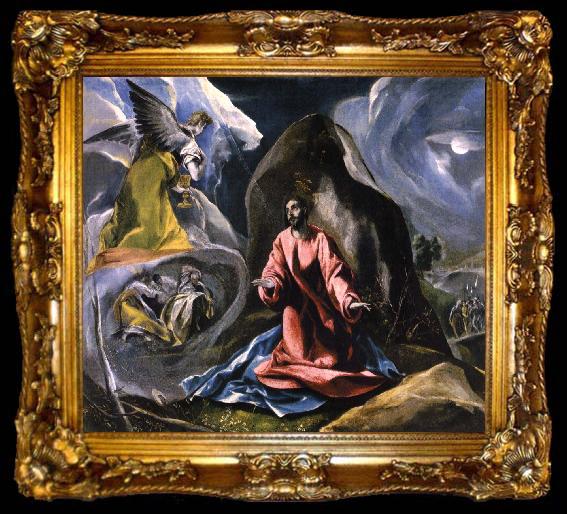 framed  El Greco The Agony in the Garden, ta009-2